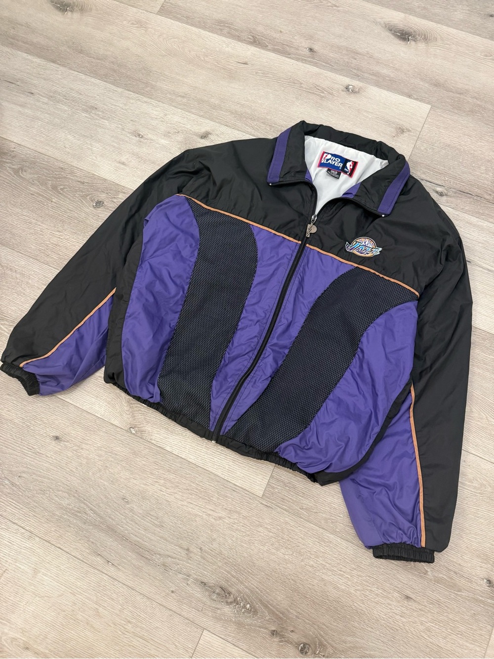 Vintage 90s Utah Jazz Pro Player NBA Windbreaker XL